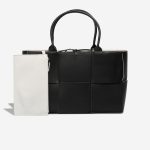 Bottega Veneta Arco Tote Medium Lamb Black / White Front | Sell your designer bag