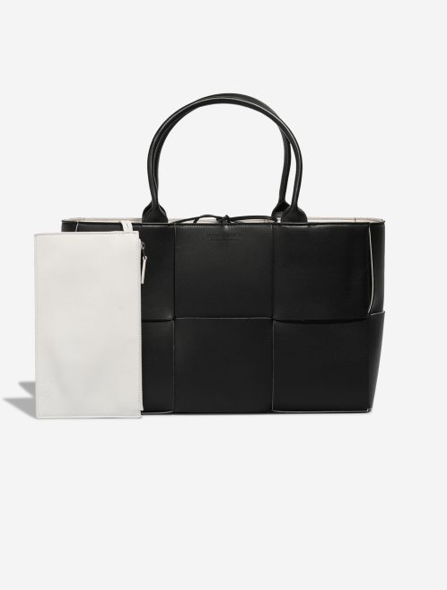 Bottega Veneta Arco Tote Medium Lamb Black / White Front | Sell your designer bag