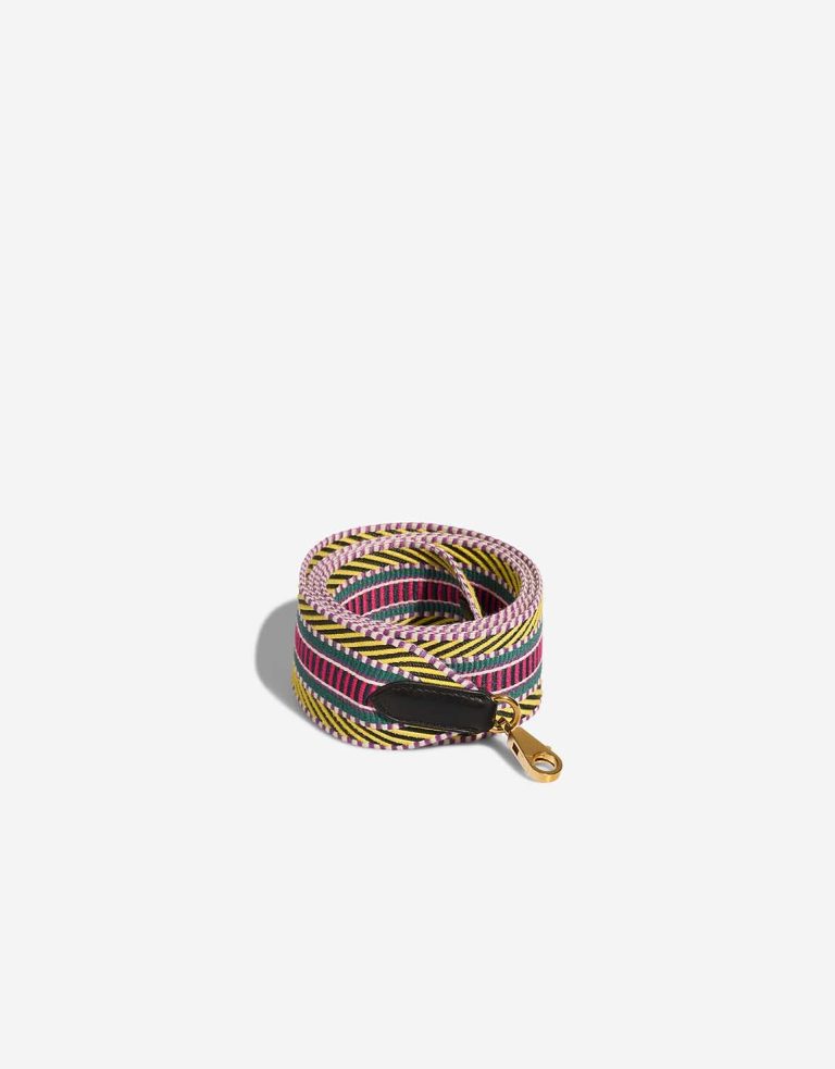 Hermès Shoulder Strap Canvas Black / Multicolour Front | Sell your designer bag