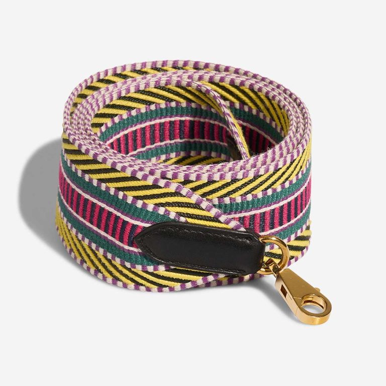 Hermès Shoulder Strap Canvas Black / Multicolour Front | Sell your designer bag