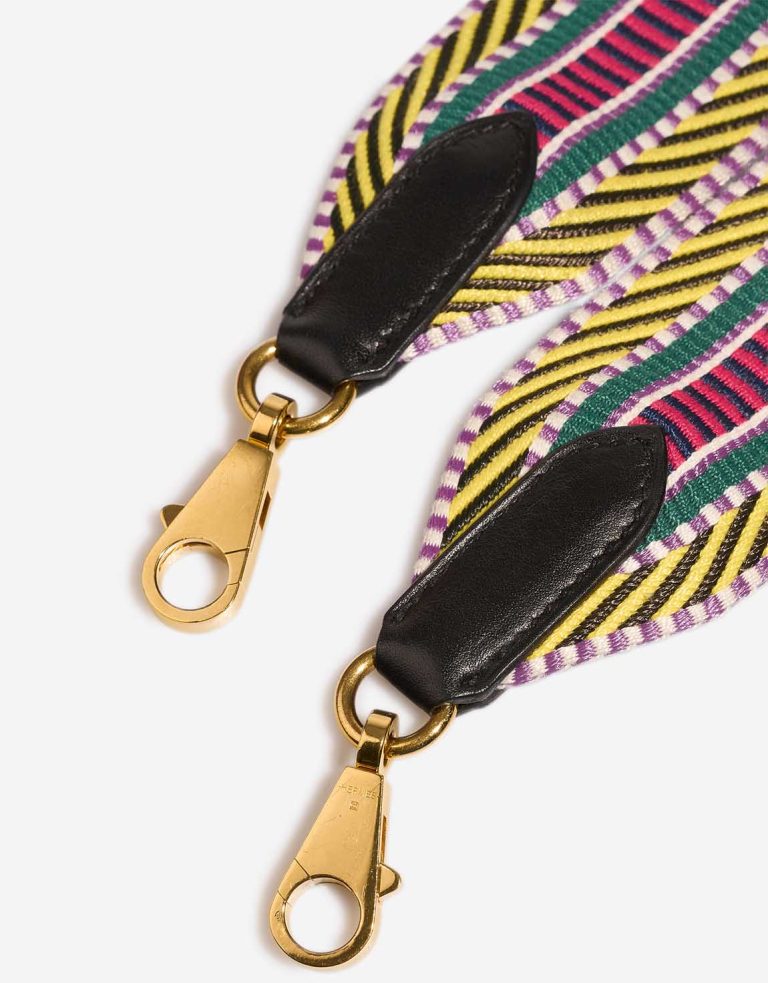 Hermès Shoulder Strap Canvas Black / Multicolour Closing System | Sell your designer bag