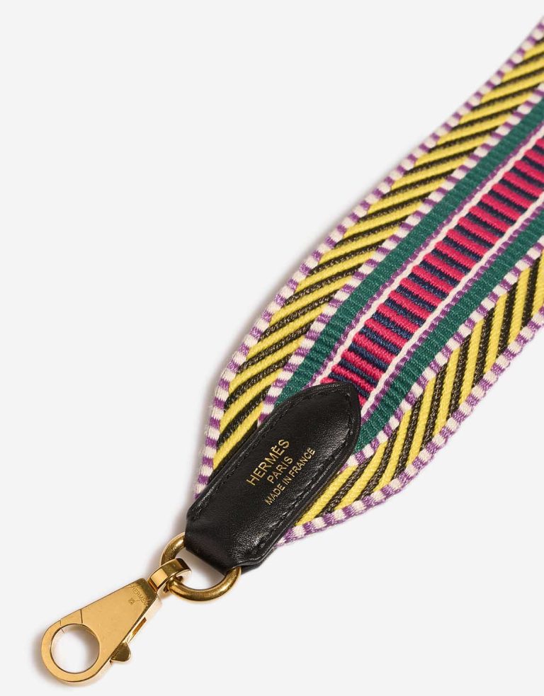 Hermès Shoulder Strap Canvas Black / Multicolour Logo | Sell your designer bag