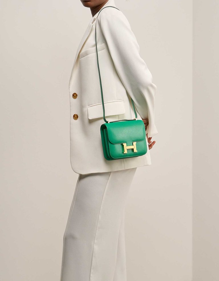 Hermès Constance 18 Chèvre Chamkila Menthe Front | Sell your designer bag