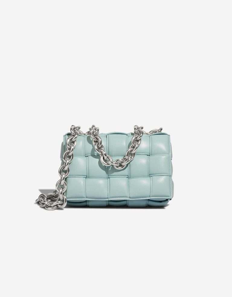 Bottega Veneta Cassette Lamb Turquoise Front | Sell your designer bag