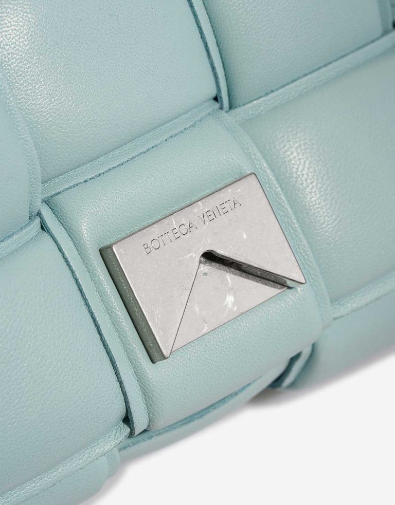 Bottega Veneta Cassette Lamb Turquoise Closing System | Sell your designer bag