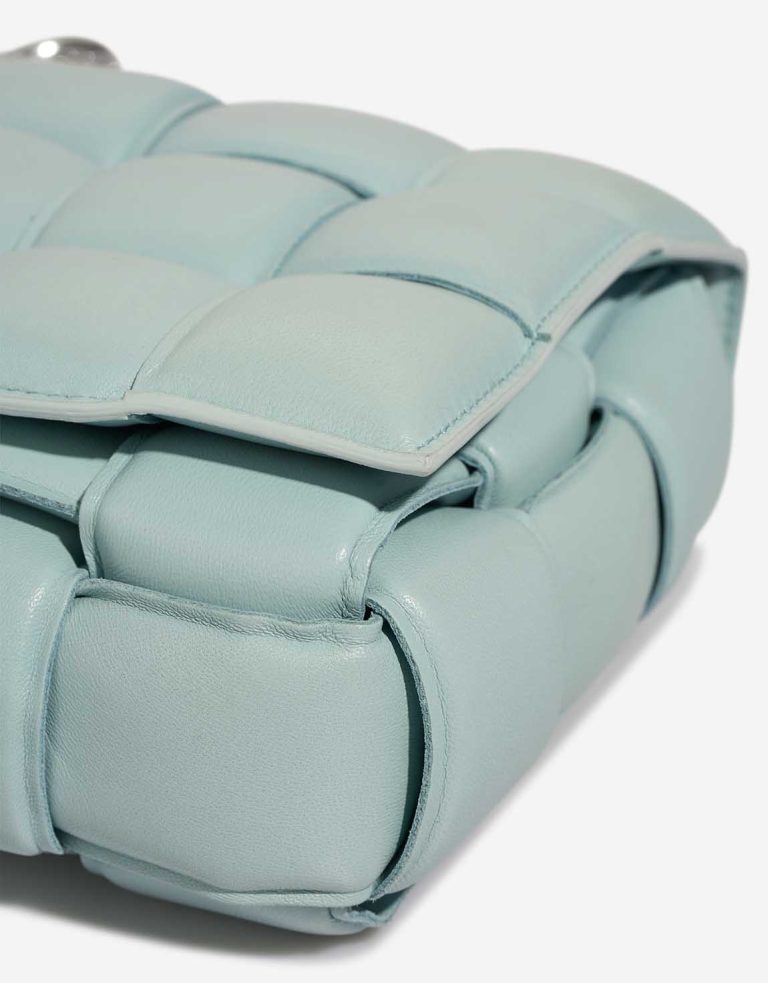 Bottega Veneta Cassette Lamb Turquoise Signs of wear | Sell your designer bag