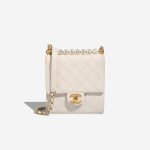 Chanel Timeless Mini Square Lamb White Front | Vendez votre sac de créateur