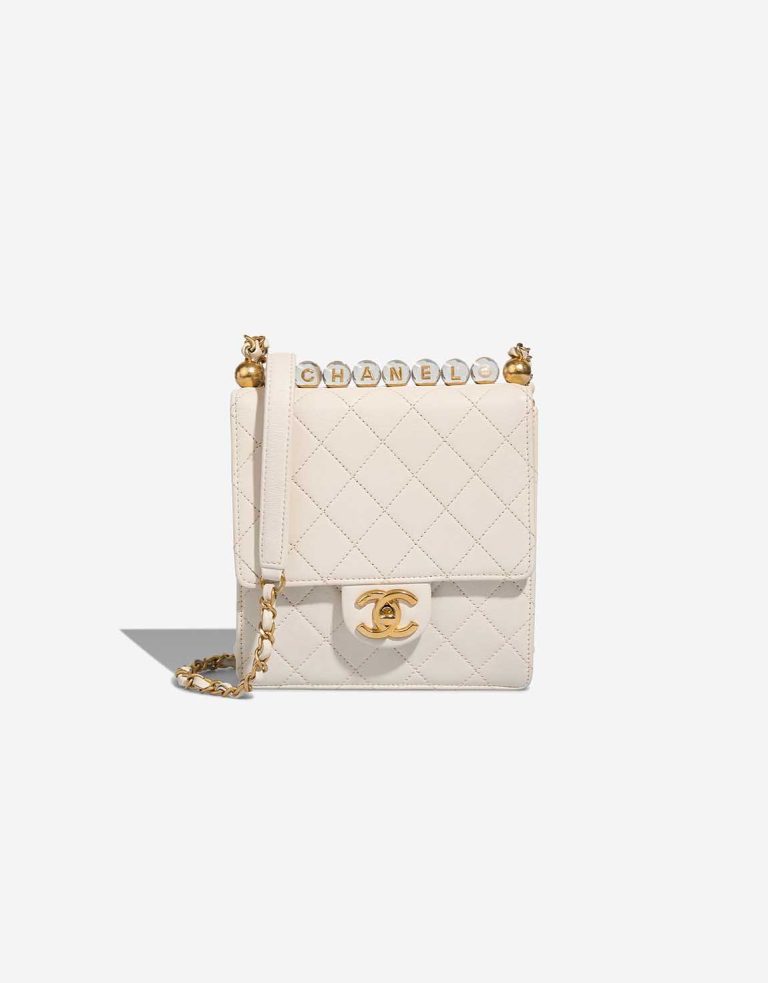Chanel Timeless Mini Square Lammleder White Front | Verkaufen Sie Ihre Designer-Tasche