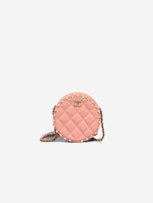 Chanel 19 Runde Clutch Lammleder Blush Front | Verkaufen Sie Ihre Designer-Tasche