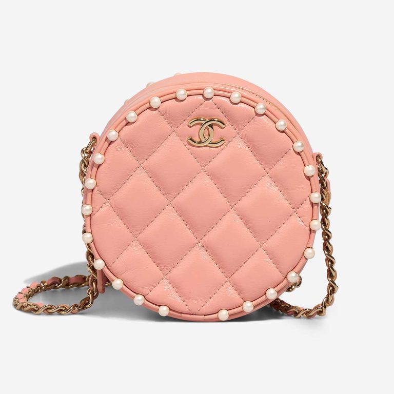 Chanel 19 Round Clutch Lamb Blush  Front | Sell your designer bag