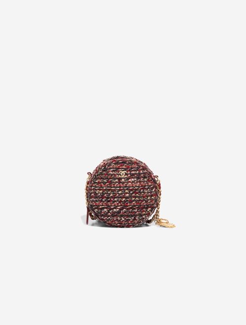 Pochette ronde Chanel Tweed rouge / multicolore | Vends ton sac de créateur