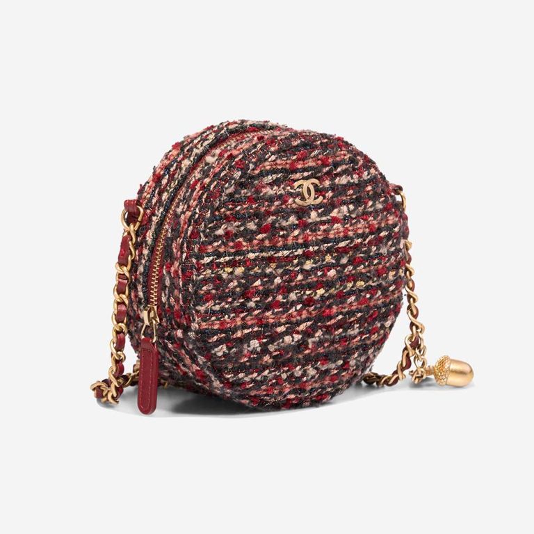 Chanel Round Clutch Tweed Red / Multicolour | Sell your designer bag