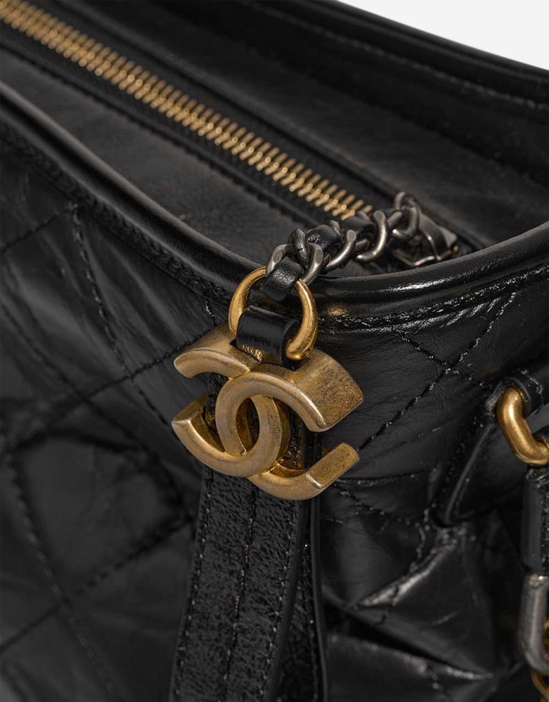 Chanel Gabrielle Medium Lamb Black Closing System | Sell your designer bag