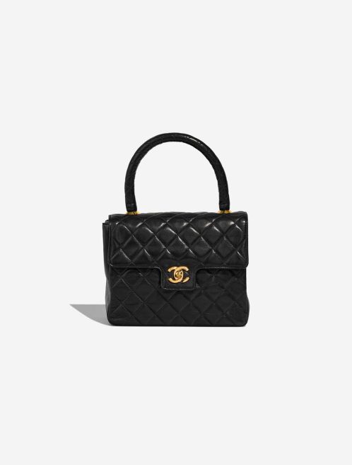 Chanel Timeless Handle Lammleder Schwarz Front | Verkaufen Sie Ihre Designer-Tasche