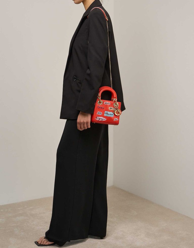 Dior Lady Mini Kalbsleder Red Front | Verkaufen Sie Ihre Designertasche