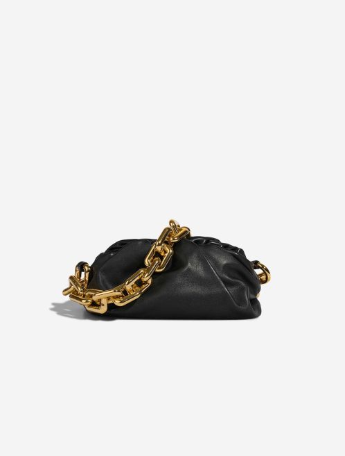 Bottega Veneta Chain Pouch Small Calf Black Front | Sell your designer bag