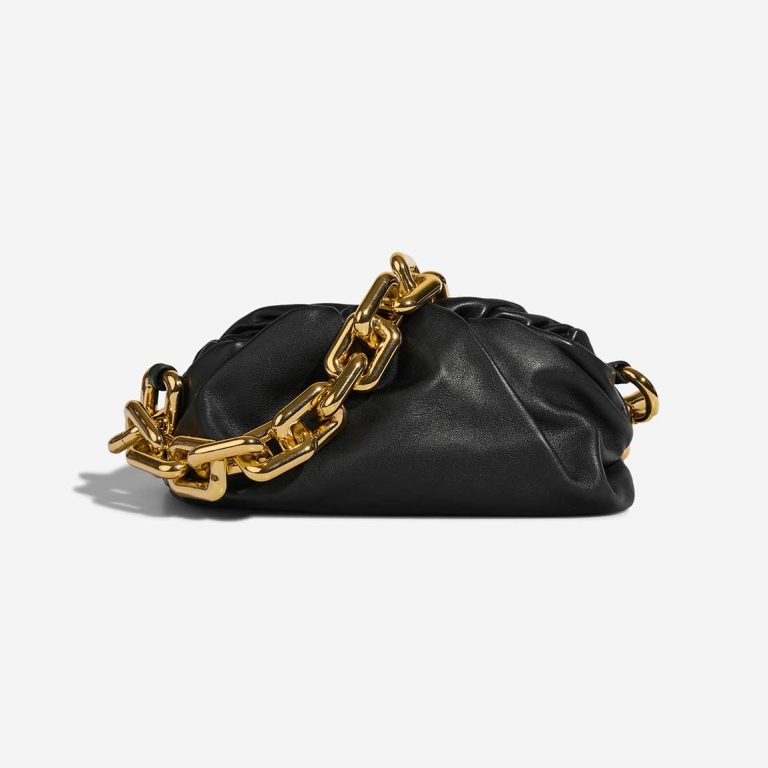 Bottega Veneta Chain Pouch Small Calf Black Front | Sell your designer bag