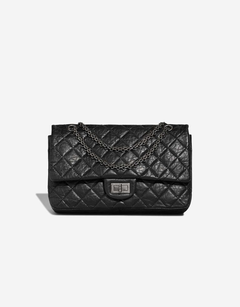 Chanel 2.55 Reissue 227 Aged Kalbsleder Black Front | Verkaufen Sie Ihre Designer-Tasche