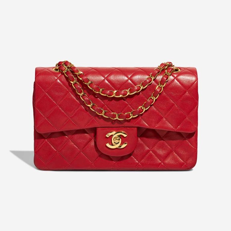 Chanel Timeless Small Lamb Red Front | Sell your designer bag