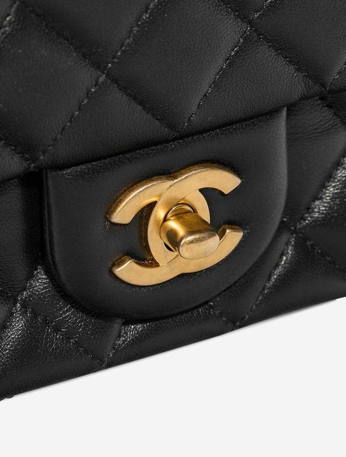 Chanel Timeless Mini Square Lamb Black Closing System | Sell your designer bag