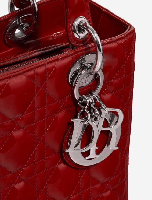 Dior Lady Medium Patent Red Closing System | Sell your designer bag