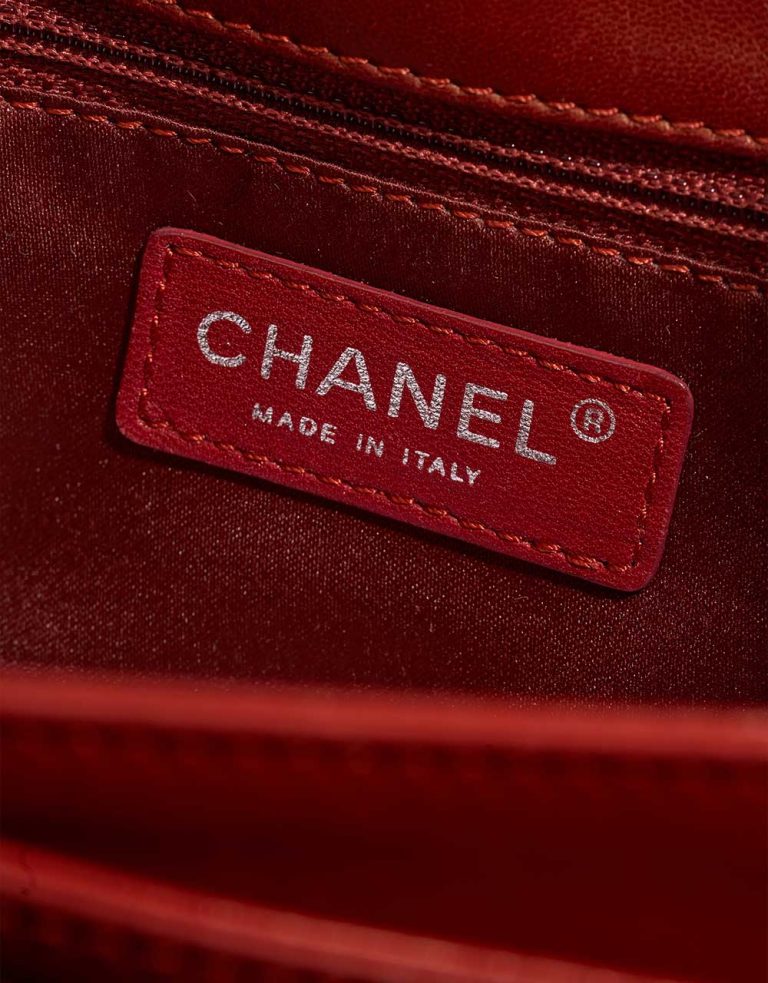 Chanel Timeless Maxi à rabat Sac en agneau rouge Logo | Vendez votre sac de créateur