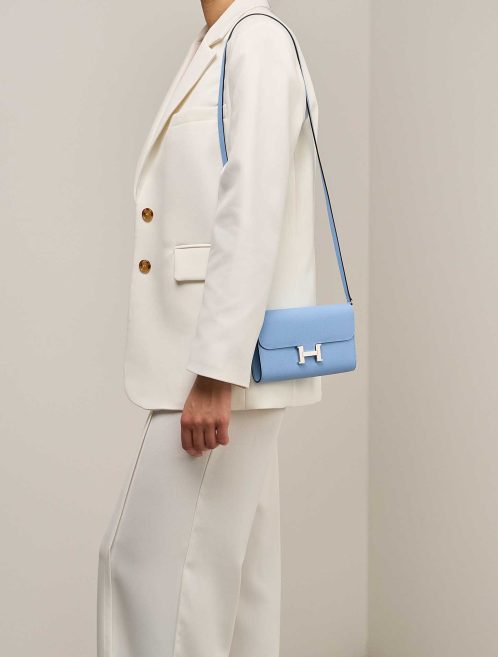 Hermès Constance To Go Epsom Céleste on Model | Sell your designer bag