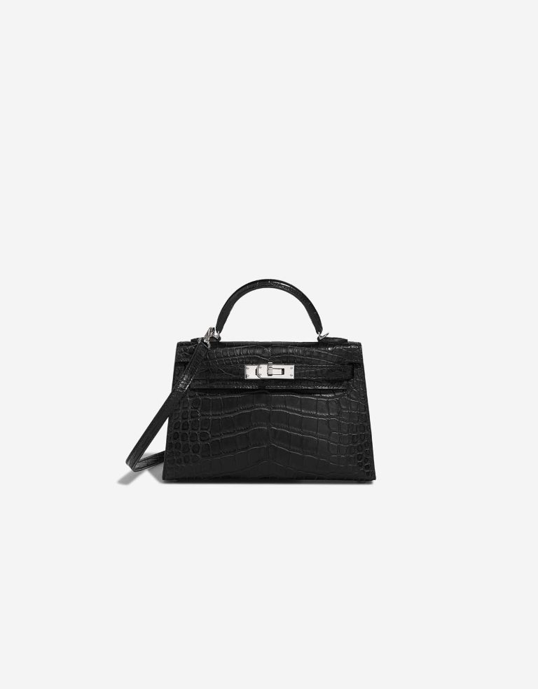 Hermès Kelly Mini Matte Alligator Black Front | Sell your designer bag
