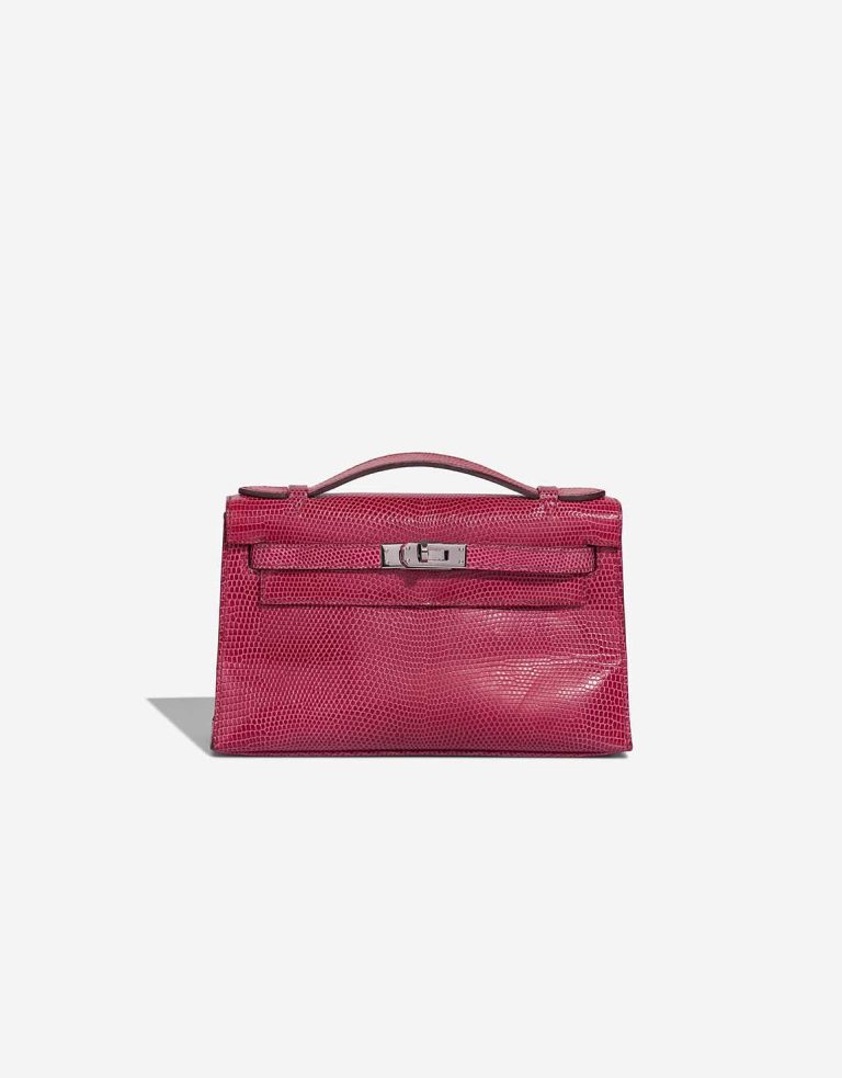 Hermès Kelly Pochette Niloticus lézard Fuchsia Front | Vendre votre sac de créateur