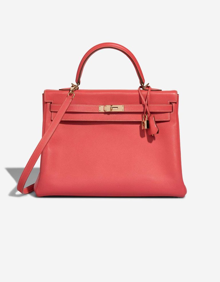 Hermès Kelly 35 Epsom Rose Jaipur / Gold Candy Collection Front | Sell your designer bag