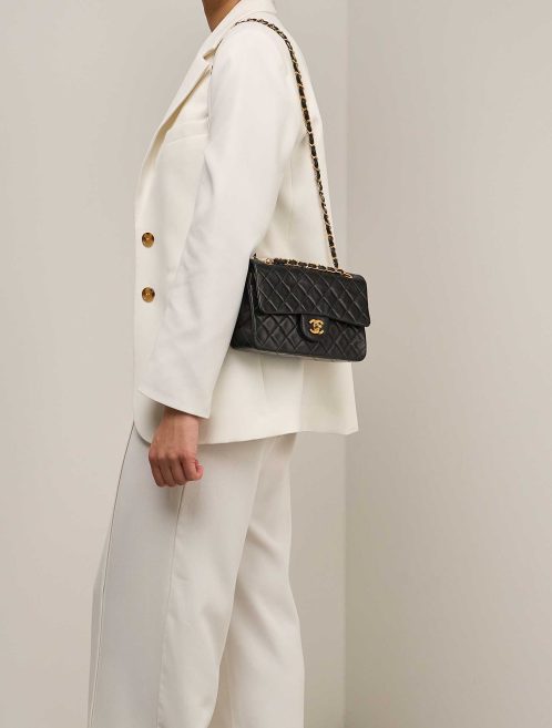 Chanel Timeless Small Lamb Black on Model | Sell your designer bag