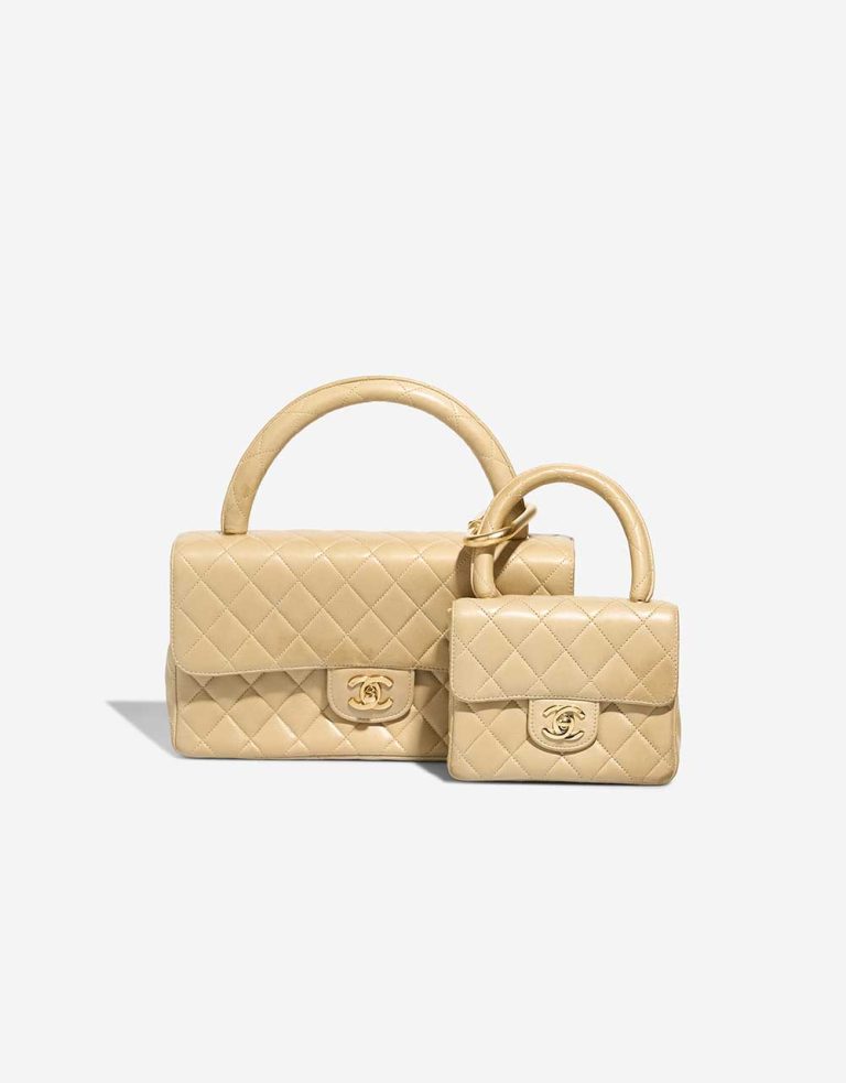 Chanel Timeless Handle Lamb Beige Parent-Child Set Front | Sell your designer bag