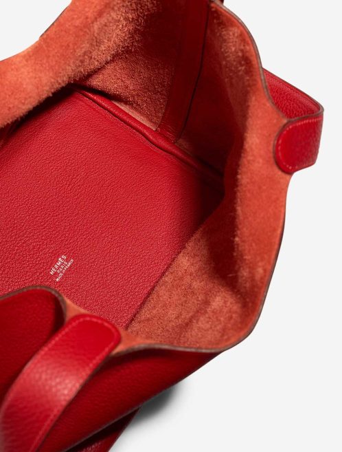 Hermès Picotin 22 Taurillon Clémence Rouge Vif Inside | Vendre votre sac de créateur