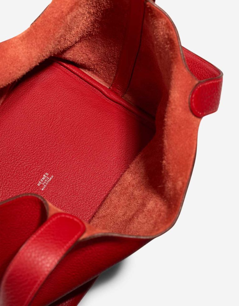 Hermès Picotin 22 Taurillon Clémence Rouge Vif Front | Verkaufen Sie Ihre Designertasche