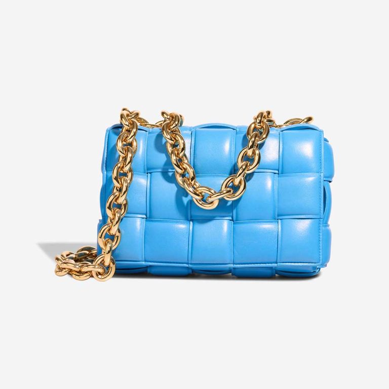 Bottega Veneta Cassette Lamb Light Blue Front | Sell your designer bag