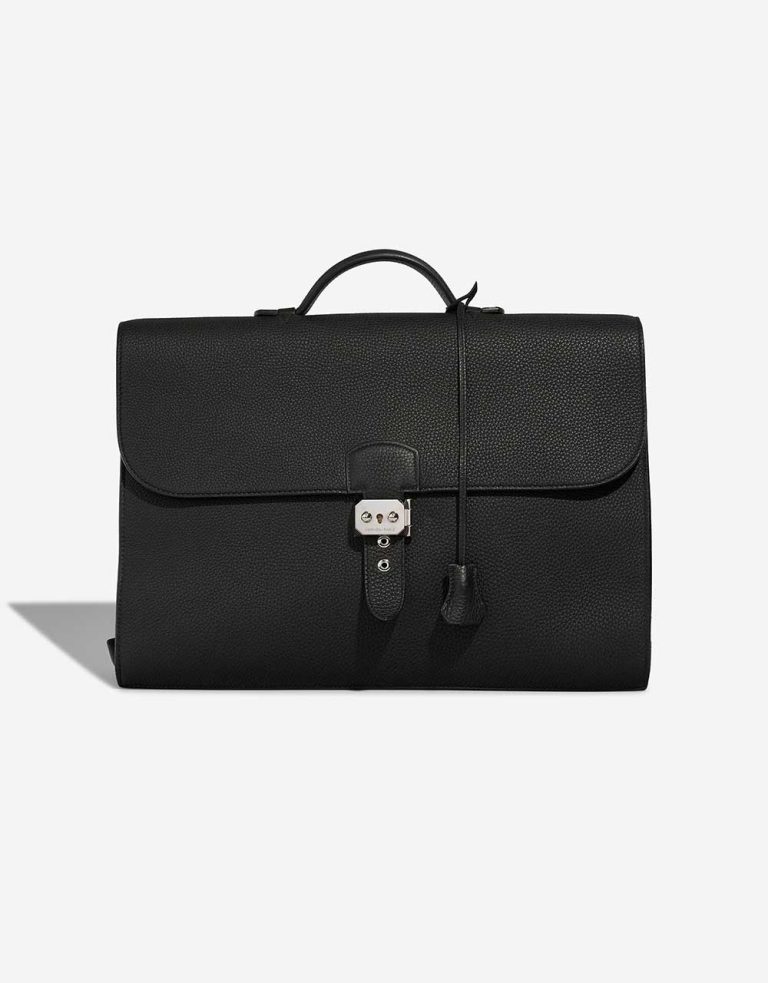 Hermès Sac a Dépêches 2-38 Togo Black Front | Sell your designer bag