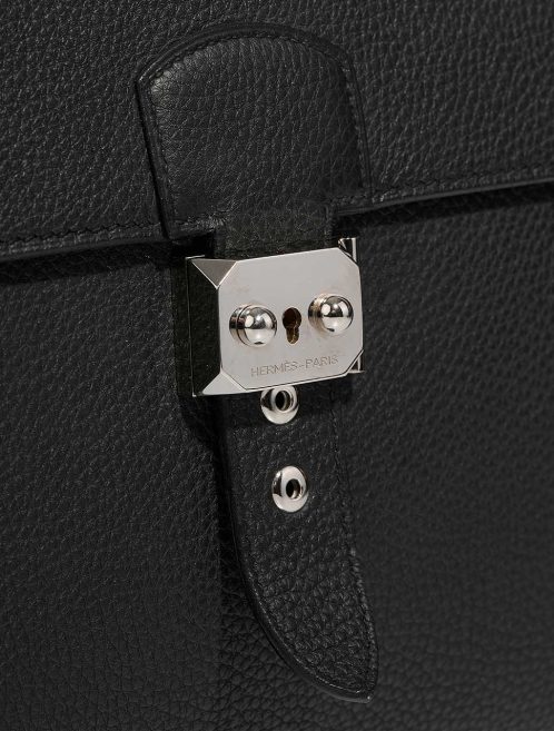 Hermès Sac a Dépêches 2-38 Togo Schwarz Verschluss-System | Verkaufen Sie Ihre Designer-Tasche
