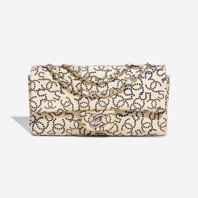 Chanel Timeless Medium Canvas Beige / Black Front | Vendez votre sac de créateur