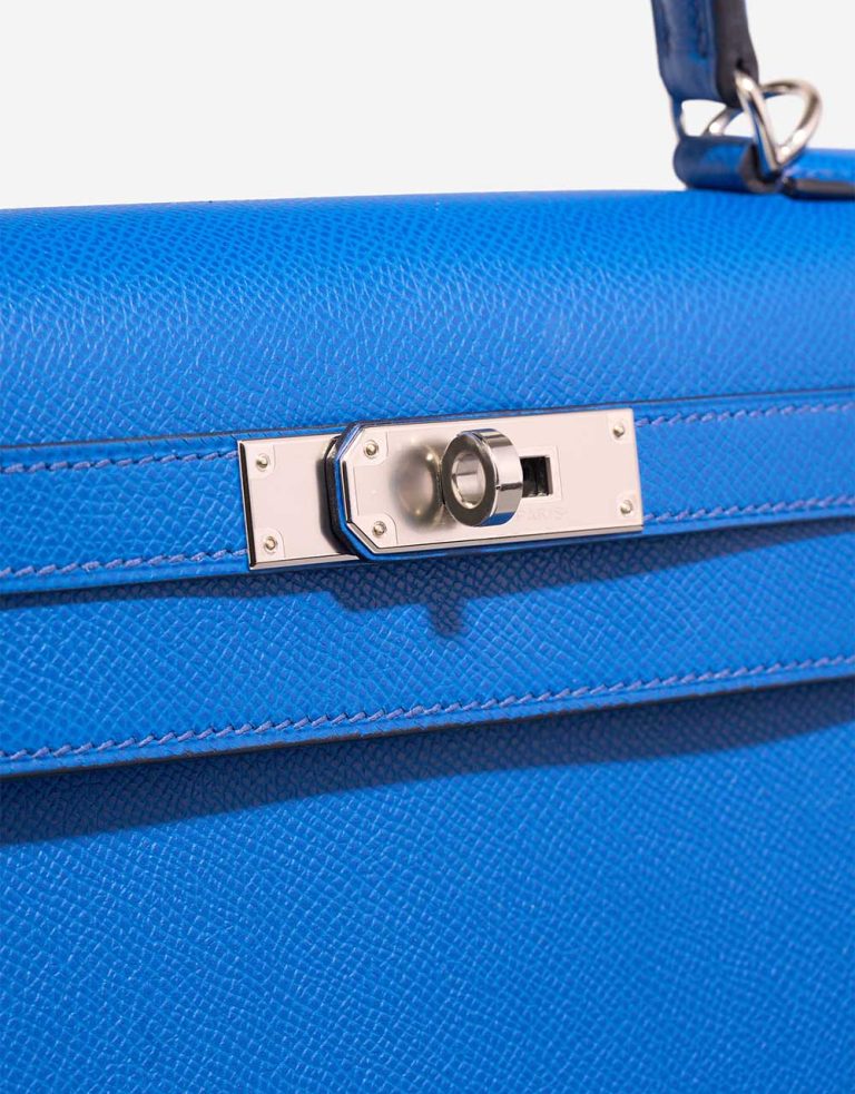 Hermès Kelly 28 Epsom Blau Royal Front | Verkaufen Sie Ihre Designer-Tasche