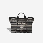 Chanel Deauville Small Canvas Grau / Beige / Schwarz Front | Verkaufen Sie Ihre Designer-Tasche