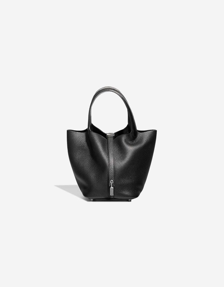 Hermes Picotin 18 Touch Taurillon Clemence Ostrich Black SACLAB