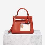 Hermès Kelly 25 Colormatic Swift Cuivre / Nata / Bleu Brume / Chai / Lime Front | Sell your designer bag