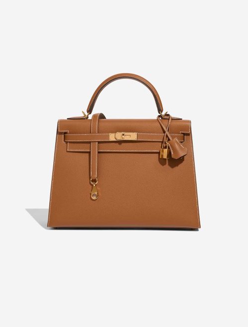 Hermès Kelly 32 Epsom Gold Front | Vendez votre sac de créateur