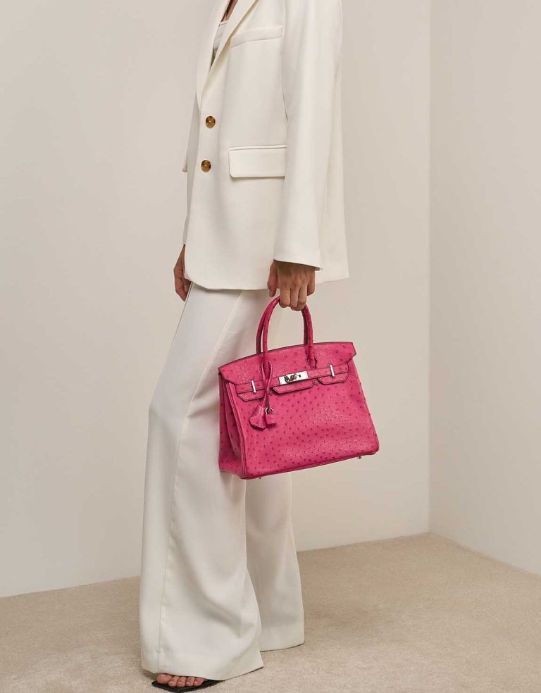 Hermès Birkin 30 Ostrich Fuchsia Front | Sell your designer bag