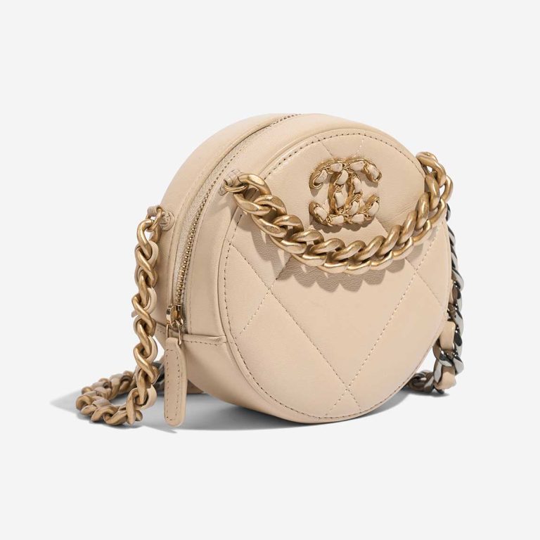 Chanel 19 Round Clutch Lamb Beige | Sell your designer bag