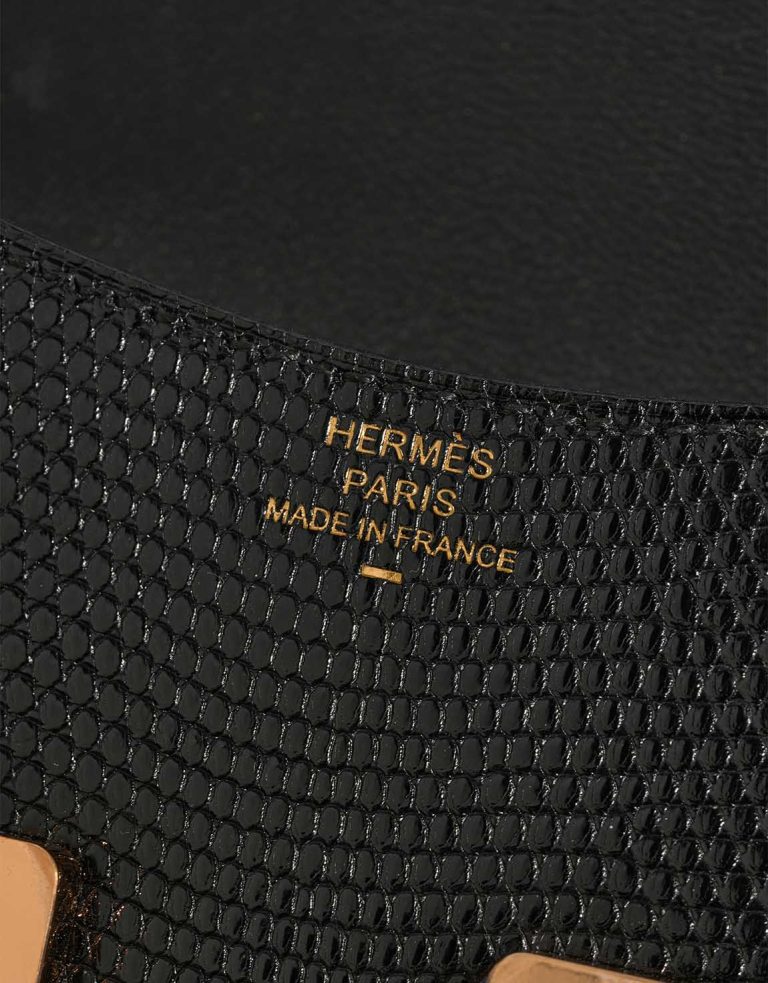 Hermès Constance Slim Wallet Lizard Black Logo | Sell your designer bag