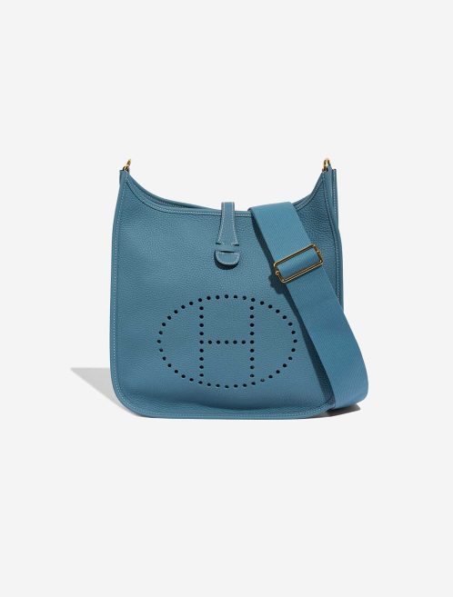 Hermès Evelyne 29 Taurillon Clémence New Bleu Jean Front | Vendez votre sac de créateur