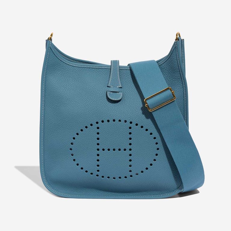 Hermès Evelyne 29 Taurillon Clemence New Bleu Jean Front | Verkaufen Sie Ihre Designer-Tasche