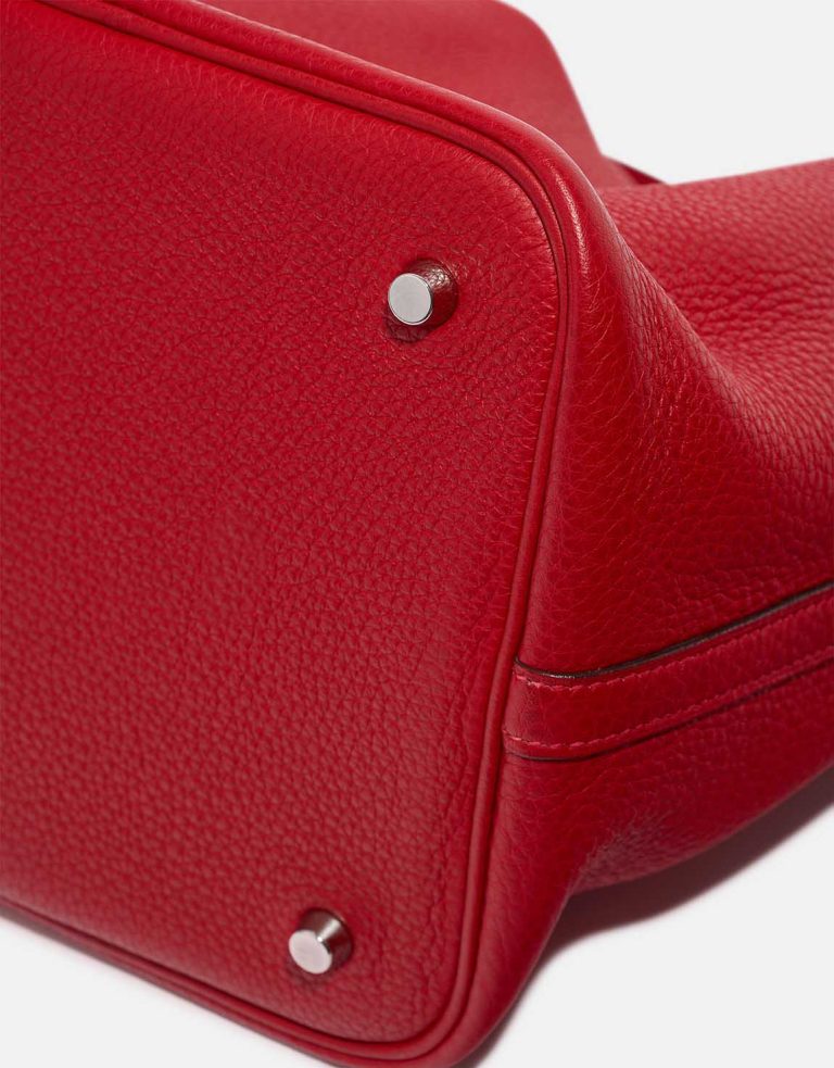 Hermès Picotin 22 Taurillon Clémence Rouge Vif Signes d'usure | Vendre votre sac de créateur