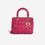 Dior Lady Medium Lamb Pink Front | Sell your designer bag